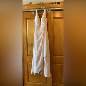 Light pink chiffon bridesmaid dress